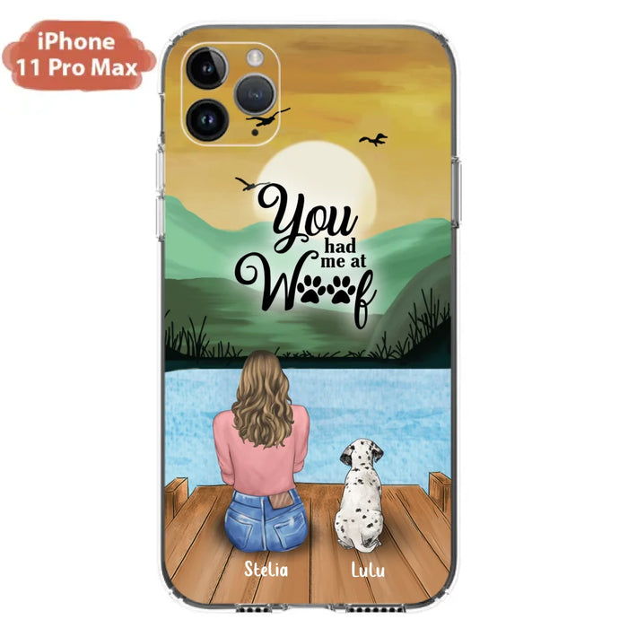 Personalized Dog Mom Phone Case - Gifts For Dog Lover With Up to 4 Dogs - You Had Me At Woof - The New Version for iPhone 16 Series