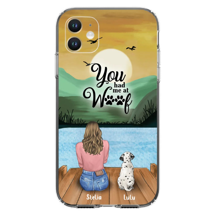 Personalized Dog Mom Phone Case - Gifts For Dog Lover With Up to 4 Dogs - You Had Me At Woof - The New Version for iPhone 16 Series