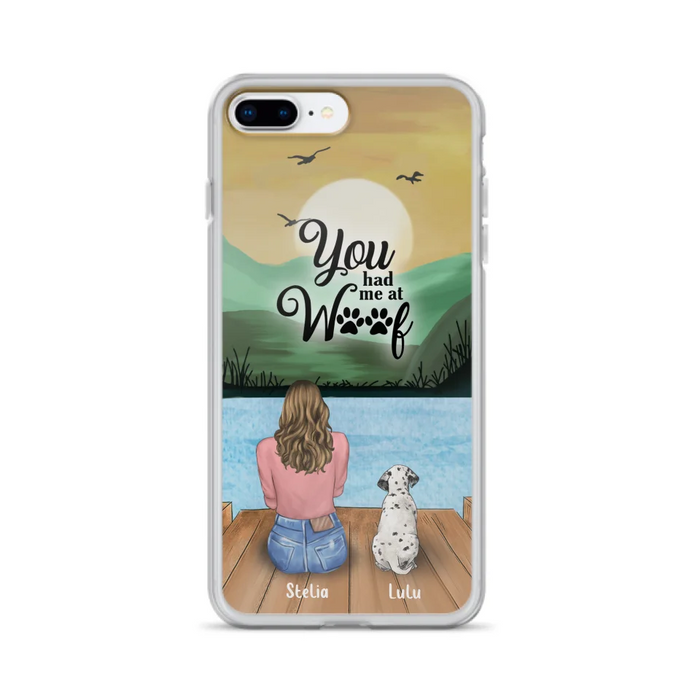 Personalized Dog Mom Phone Case - Gifts For Dog Lover With Up to 4 Dogs - You Had Me At Woof - The New Version for iPhone 16 Series