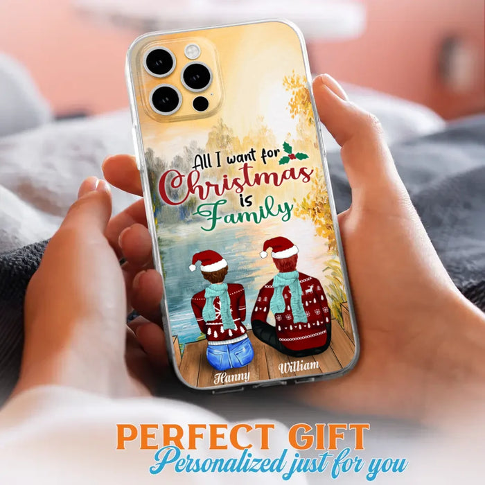 Custom Personalized Family Phone Case - Couple/ Parents With Upto 3 Kids, 3 Pets - Gift For Family - Case For iPhone And Samsung
