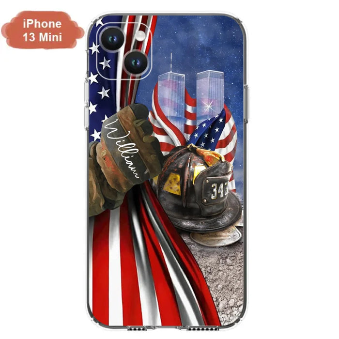 Personalized Fire Fighter Phone Case - Gift Idea For 4th Of July Day - Cases For iPhone And Samsung