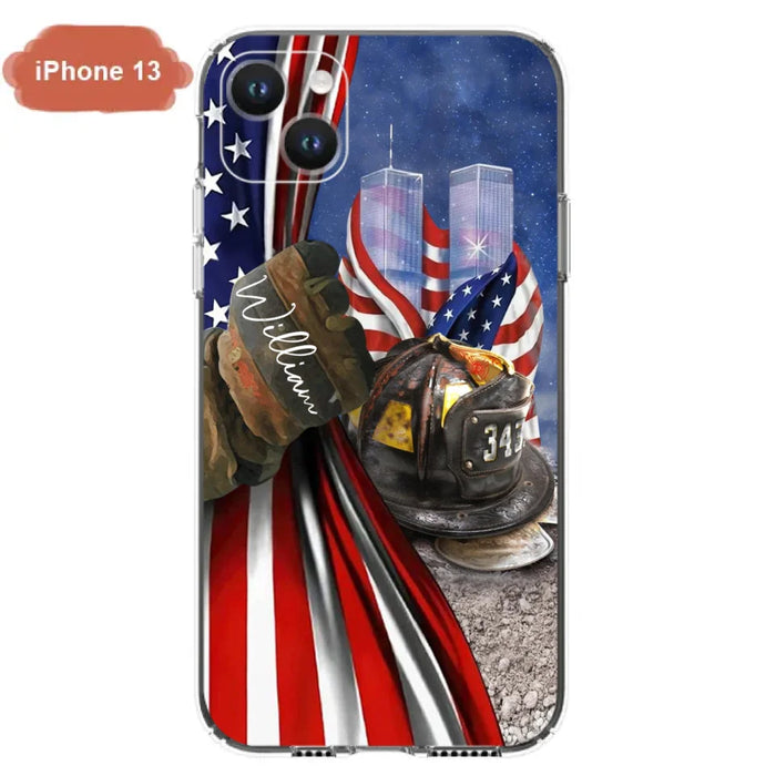 Personalized Fire Fighter Phone Case - Gift Idea For 4th Of July Day - Cases For iPhone And Samsung