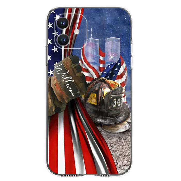 Personalized Fire Fighter Phone Case - Gift Idea For 4th Of July Day - Cases For iPhone And Samsung