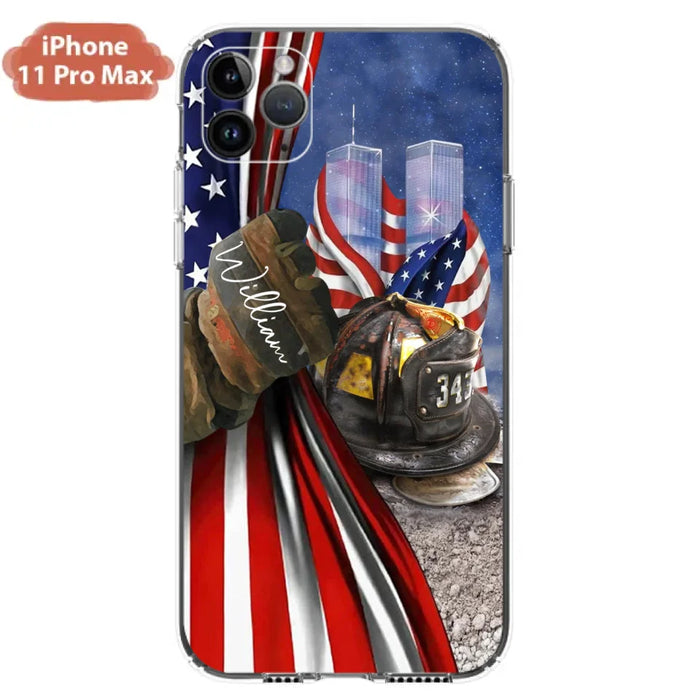 Personalized Fire Fighter Phone Case - Gift Idea For 4th Of July Day - Cases For iPhone And Samsung