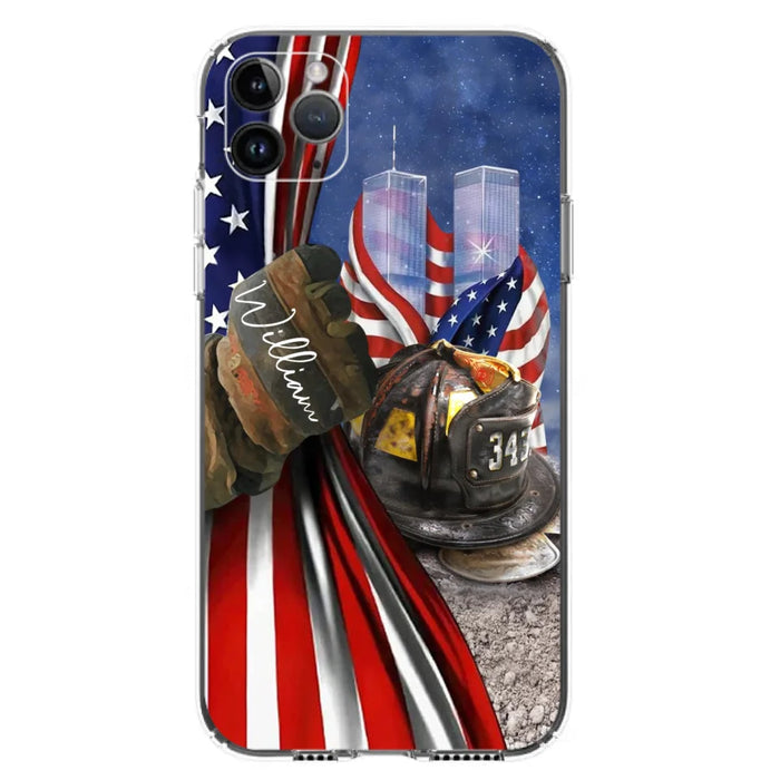 Personalized Fire Fighter Phone Case - Gift Idea For 4th Of July Day - Cases For iPhone And Samsung