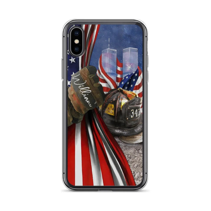 Personalized Fire Fighter Phone Case - Gift Idea For 4th Of July Day - Cases For iPhone And Samsung