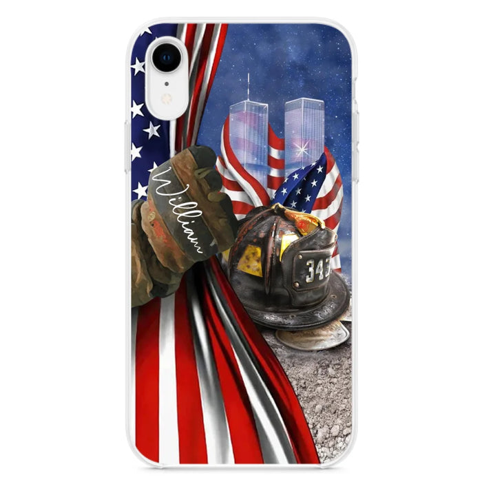 Personalized Fire Fighter Phone Case - Gift Idea For 4th Of July Day - Cases For iPhone And Samsung