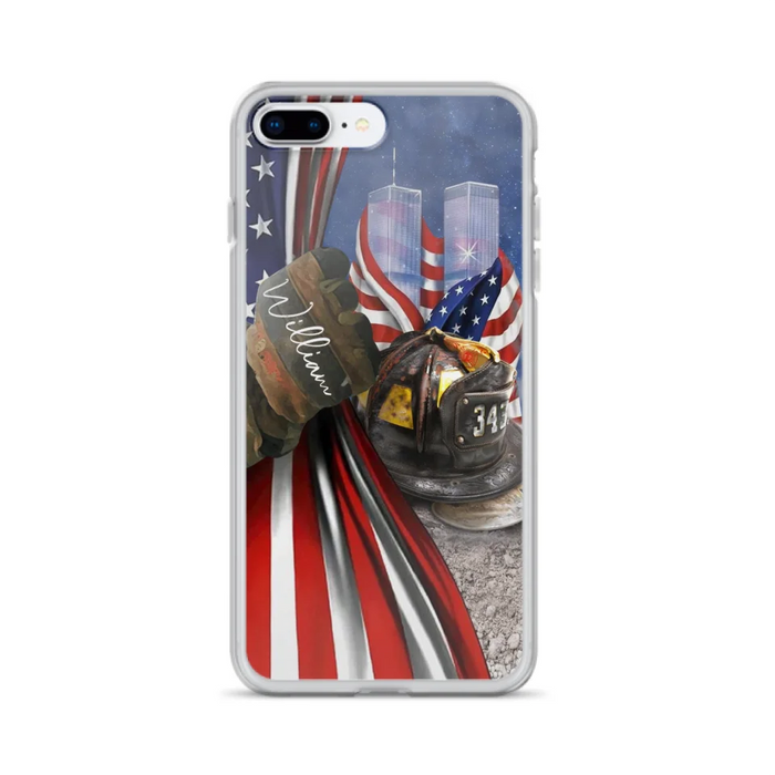 Personalized Fire Fighter Phone Case - Gift Idea For 4th Of July Day - Cases For iPhone And Samsung