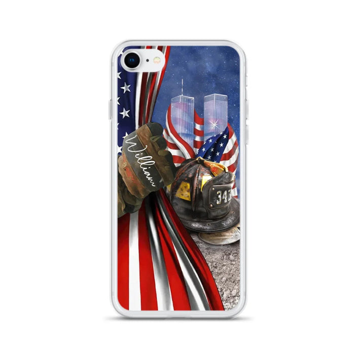 Personalized Fire Fighter Phone Case - Gift Idea For 4th Of July Day - Cases For iPhone And Samsung
