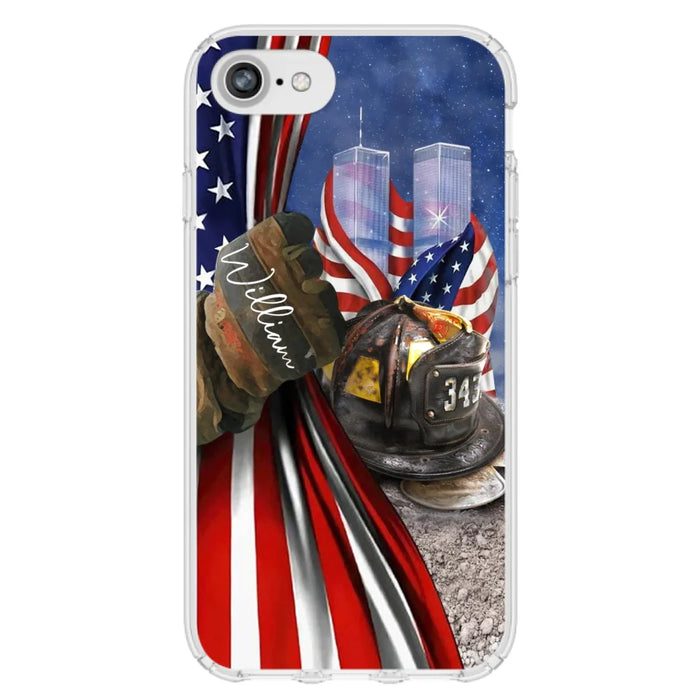 Personalized Fire Fighter Phone Case - Gift Idea For 4th Of July Day - Cases For iPhone And Samsung