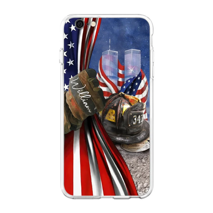 Personalized Fire Fighter Phone Case - Gift Idea For 4th Of July Day - Cases For iPhone And Samsung