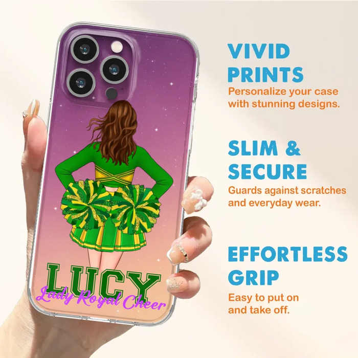 Personalized Cheerleading Phone Case - Birthday Gift For Cheerleading Coach, Cheerleader - Case For iPhone And Samsung