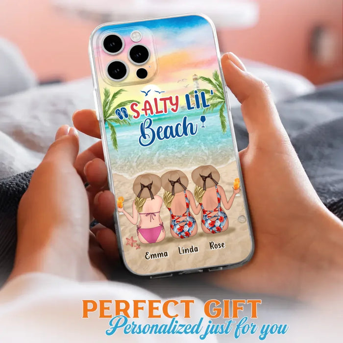 Personalized Beach Girls Phone Case - Up to 3 Girls - Gift Idea For Friends/Sisters - Salty Lil' Beach - Case For iPhone And Samsung