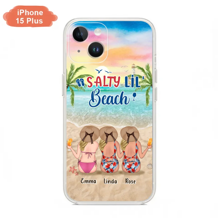 Personalized Beach Girls Phone Case - Up to 3 Girls - Gift Idea For Friends/Sisters - Salty Lil' Beach - Case For iPhone And Samsung
