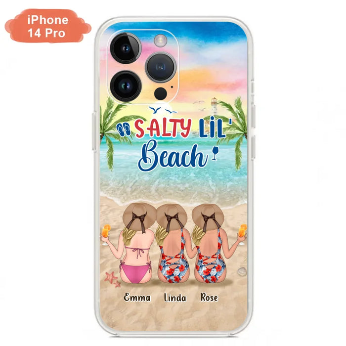 Personalized Beach Girls Phone Case - Up to 3 Girls - Gift Idea For Friends/Sisters - Salty Lil' Beach - Case For iPhone And Samsung