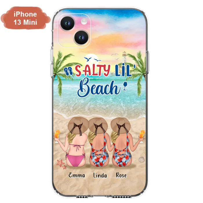 Personalized Beach Girls Phone Case - Up to 3 Girls - Gift Idea For Friends/Sisters - Salty Lil' Beach - Case For iPhone And Samsung