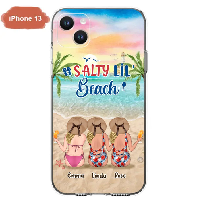 Personalized Beach Girls Phone Case - Up to 3 Girls - Gift Idea For Friends/Sisters - Salty Lil' Beach - Case For iPhone And Samsung