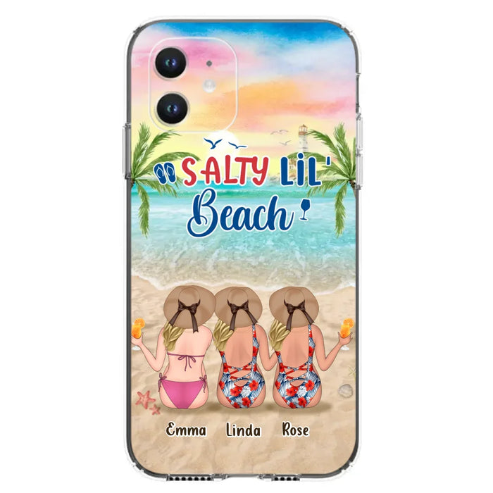 Personalized Beach Girls Phone Case - Up to 3 Girls - Gift Idea For Friends/Sisters - Salty Lil' Beach - Case For iPhone And Samsung