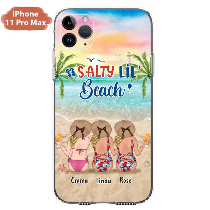 Personalized Beach Girls Phone Case - Up to 3 Girls - Gift Idea For Friends/Sisters - Salty Lil' Beach - Case For iPhone And Samsung