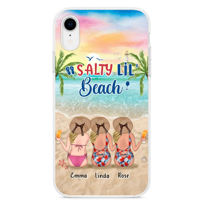Personalized Beach Girls Phone Case - Up to 3 Girls - Gift Idea For Friends/Sisters - Salty Lil' Beach - Case For iPhone And Samsung