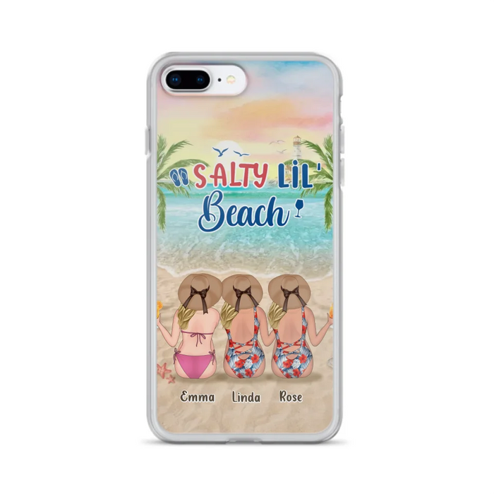 Personalized Beach Girls Phone Case - Up to 3 Girls - Gift Idea For Friends/Sisters - Salty Lil' Beach - Case For iPhone And Samsung