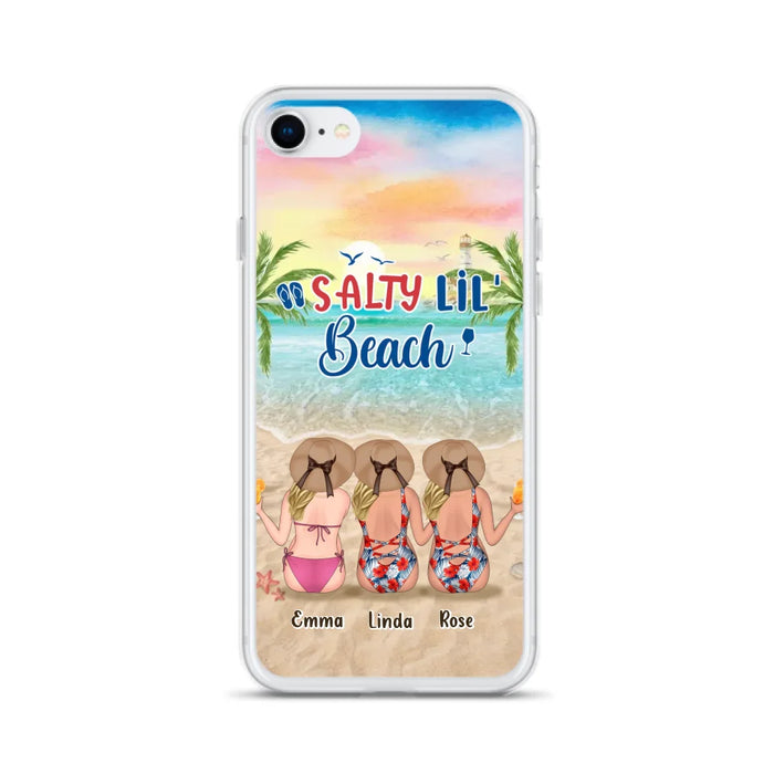 Personalized Beach Girls Phone Case - Up to 3 Girls - Gift Idea For Friends/Sisters - Salty Lil' Beach - Case For iPhone And Samsung