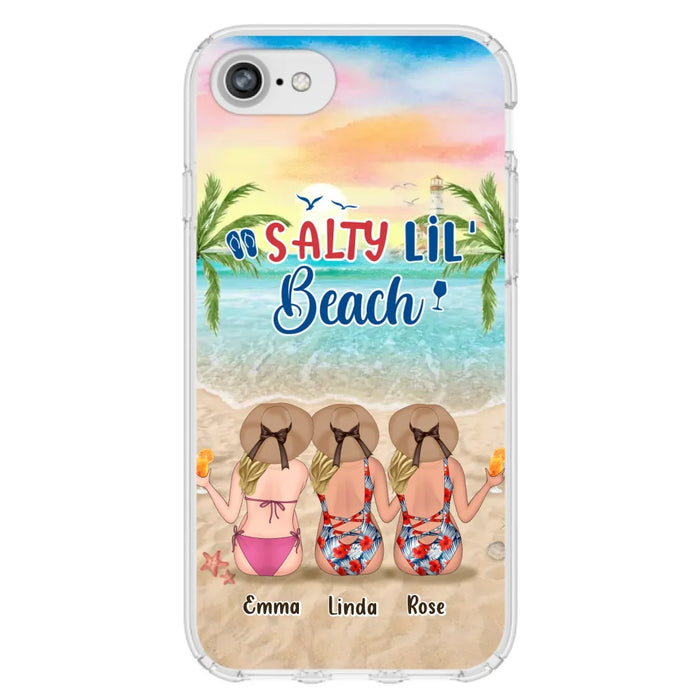 Personalized Beach Girls Phone Case - Up to 3 Girls - Gift Idea For Friends/Sisters - Salty Lil' Beach - Case For iPhone And Samsung
