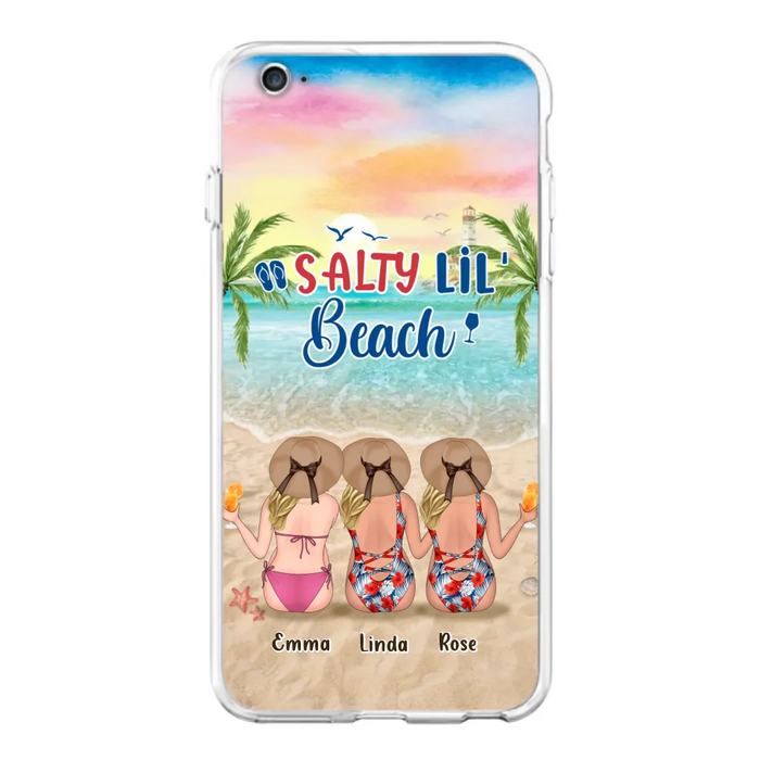 Personalized Beach Girls Phone Case - Up to 3 Girls - Gift Idea For Friends/Sisters - Salty Lil' Beach - Case For iPhone And Samsung