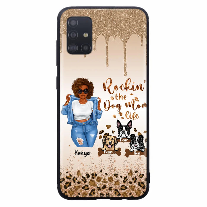 Custom Personalized Dog Mom Phone Case - Up to 3 Dogs - Rockin' The Dog mom Life