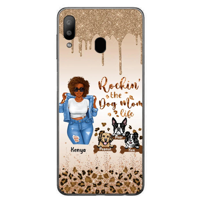 Custom Personalized Dog Mom Phone Case - Up to 3 Dogs - Rockin' The Dog mom Life