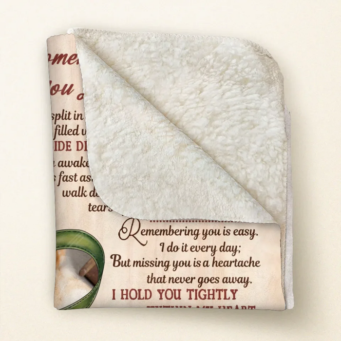 Personalized Memorial Pet Collar Fleece Throw/Quilt Blanket - Upload Photo - Memorial Gift Idea For Dog/Cat/Pet Lover - The Moment That You Left Me