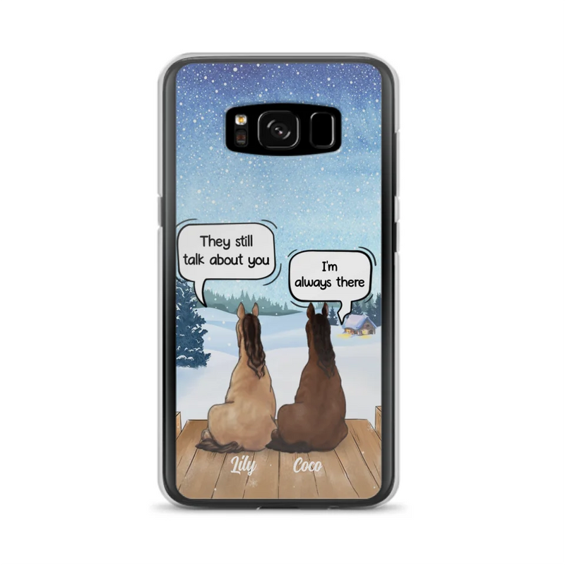 Custom Personalized Dog Horse Phone Case -  Upto 5 Pets - Xmas Gift For Dog/ Horse Lover - Case For iPhone And Samsung