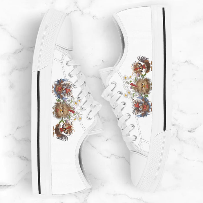 Personalized Chicken Flower Sneakers - Gift Idea For Chicken Lover