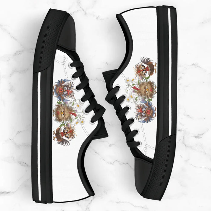 Personalized Chicken Flower Sneakers - Gift Idea For Chicken Lover