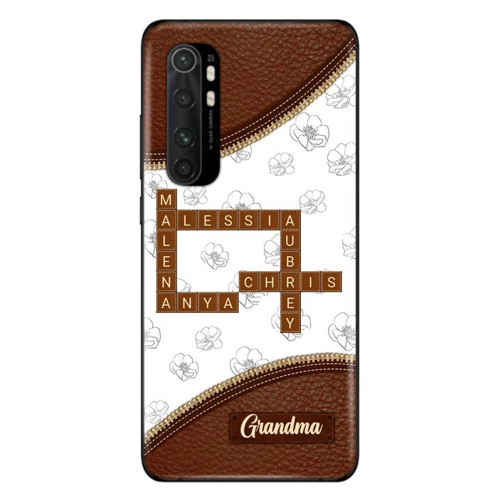 Personalized Grandma Crossword Phone Case For Xiaomi/Oppo/Huawei - Christmas Gift Idea For Grandma