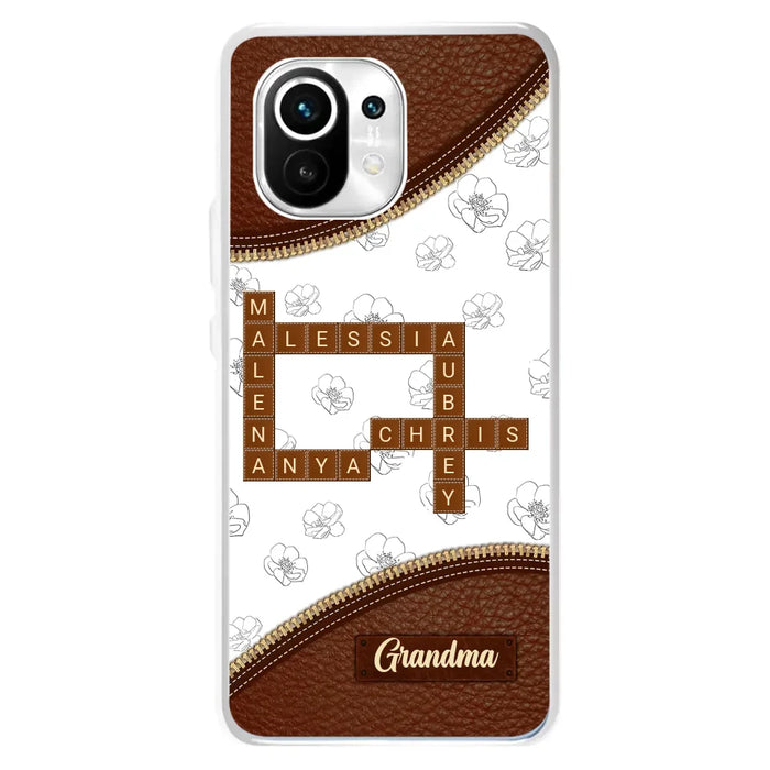 Personalized Grandma Crossword Phone Case For Xiaomi/Oppo/Huawei - Christmas Gift Idea For Grandma