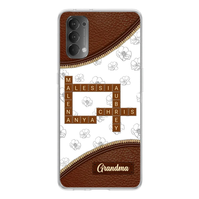 Personalized Grandma Crossword Phone Case For Xiaomi/Oppo/Huawei - Christmas Gift Idea For Grandma