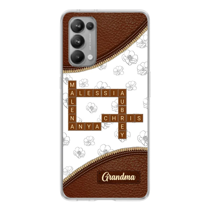 Personalized Grandma Crossword Phone Case For Xiaomi/Oppo/Huawei - Christmas Gift Idea For Grandma