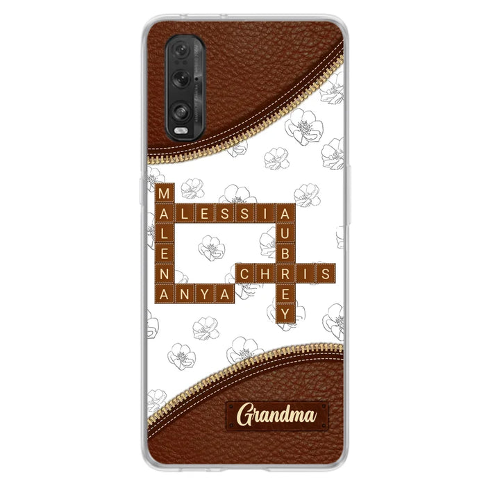 Personalized Grandma Crossword Phone Case For Xiaomi/Oppo/Huawei - Christmas Gift Idea For Grandma