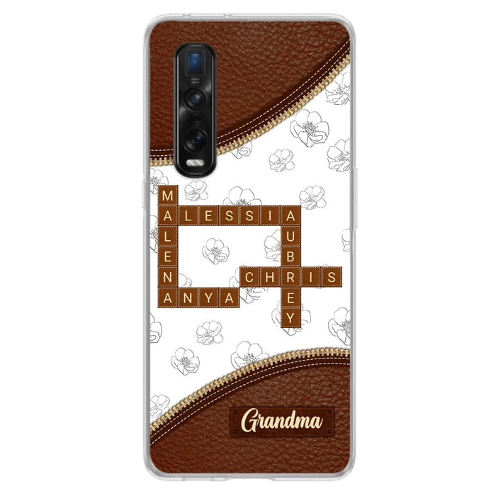 Personalized Grandma Crossword Phone Case For Xiaomi/Oppo/Huawei - Christmas Gift Idea For Grandma