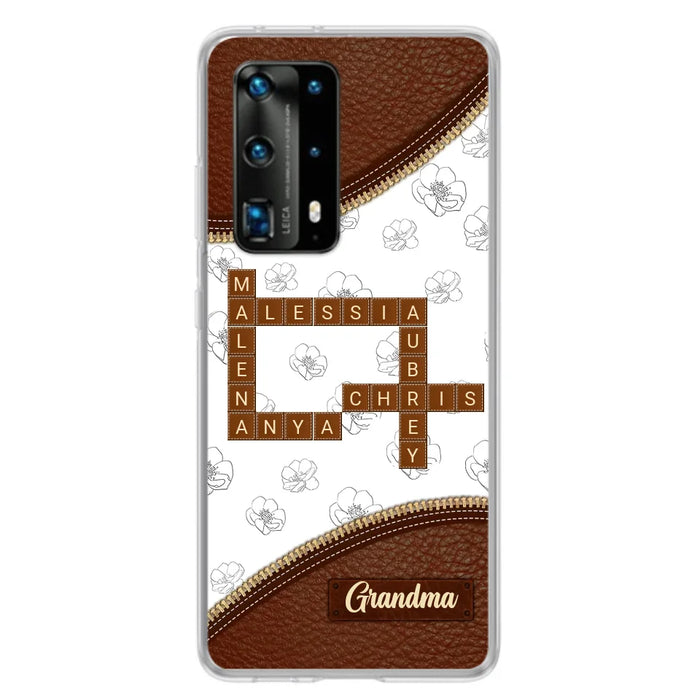 Personalized Grandma Crossword Phone Case For Xiaomi/Oppo/Huawei - Christmas Gift Idea For Grandma