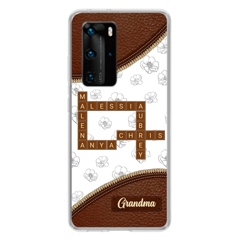 Personalized Grandma Crossword Phone Case For Xiaomi/Oppo/Huawei - Christmas Gift Idea For Grandma