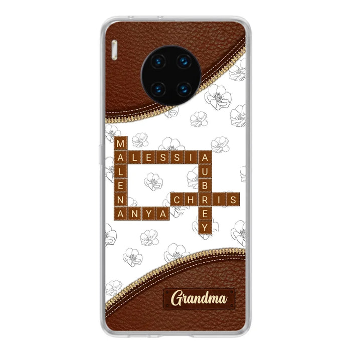 Personalized Grandma Crossword Phone Case For Xiaomi/Oppo/Huawei - Christmas Gift Idea For Grandma
