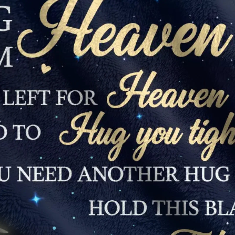 Personalized Memorial Pillow Cover/Quilt/Fleece Throw Blanket - Memorial Gift Idea - Upload Photo - A Hug From Heaven