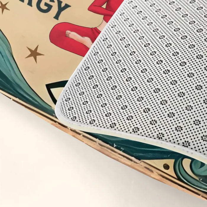 Personalized Yoga Doormat - Gift Idea for Yoga Lovers - Please Be Mindful of The Energy You Bring Into This Space