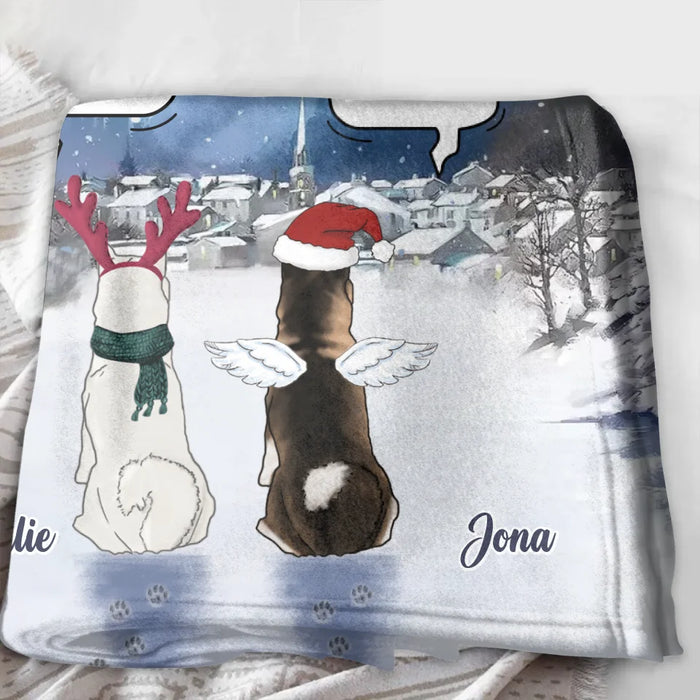 Personalized Memorial Dog Quilt/Fleece Throw Blanket - Memorial Gift Idea For Pet Lover - They Still Talk About You