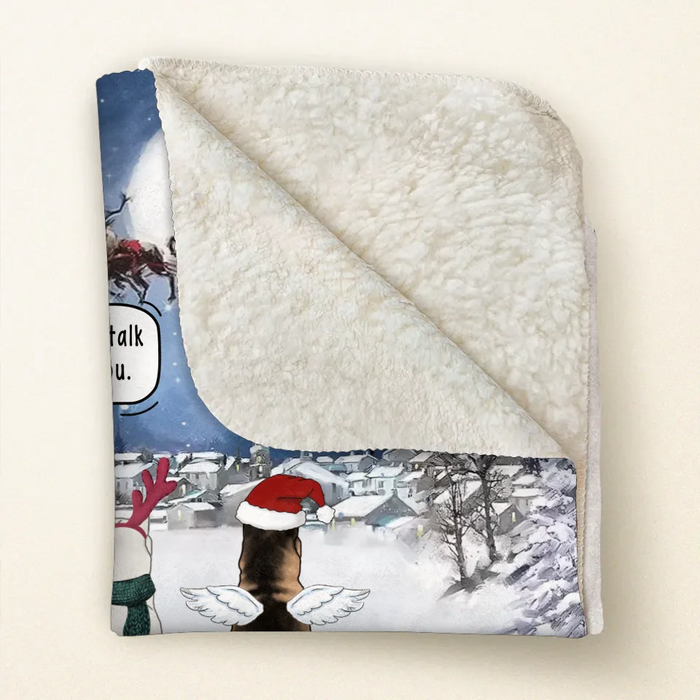 Personalized Memorial Dog Quilt/Fleece Throw Blanket - Memorial Gift Idea For Pet Lover - They Still Talk About You