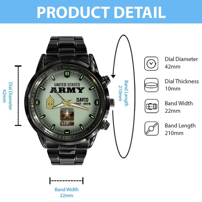 Personalized Veteran Watch - Veteran Gift Idea For Dad