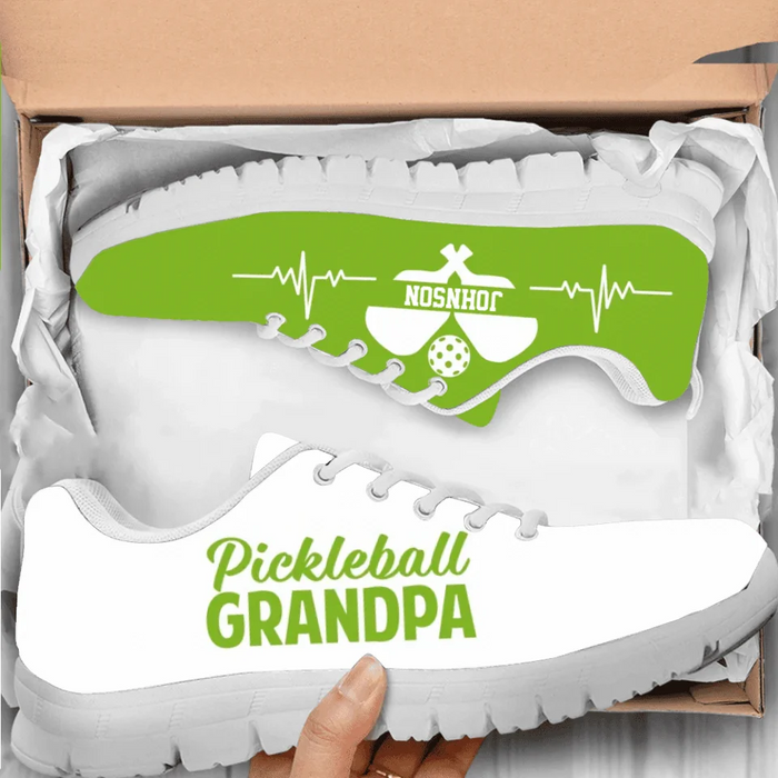 Personalized Pickle Ball Grandpa Sneakers - Gift Idea For Grandpa/Pickle Ball Lover