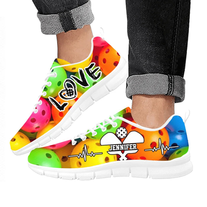 Personalized Love Pickle Ball Sneakers - Gift Idea For Pickle Ball Lover